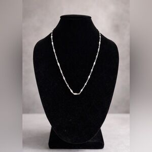 Vintage Sarah Coventry Silver Tone Link Necklace 14.5” Drop Claw Clasp